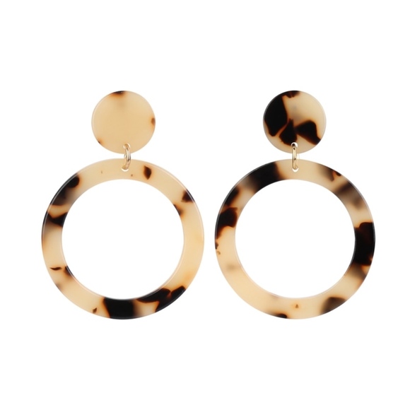 Jewelry - Marble Acrylic Round Geometric Dangle Earrings